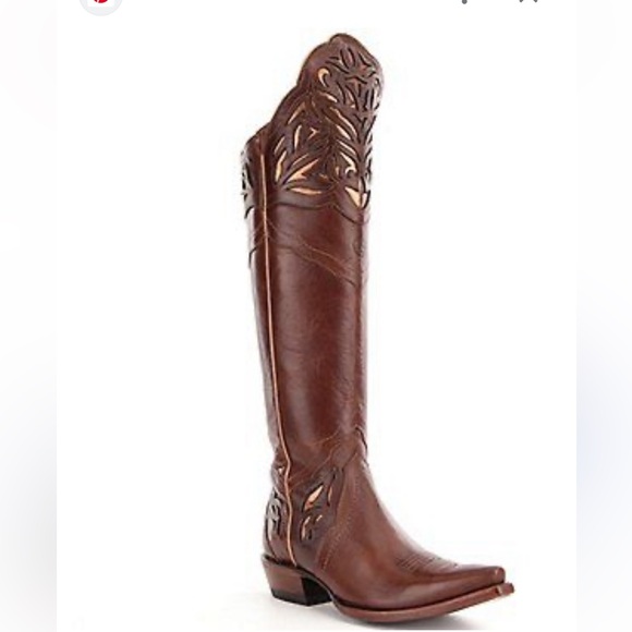 Ariat Shoes - Ariat Womens Chaparral above knee brown leather cowgirl western boots size 7